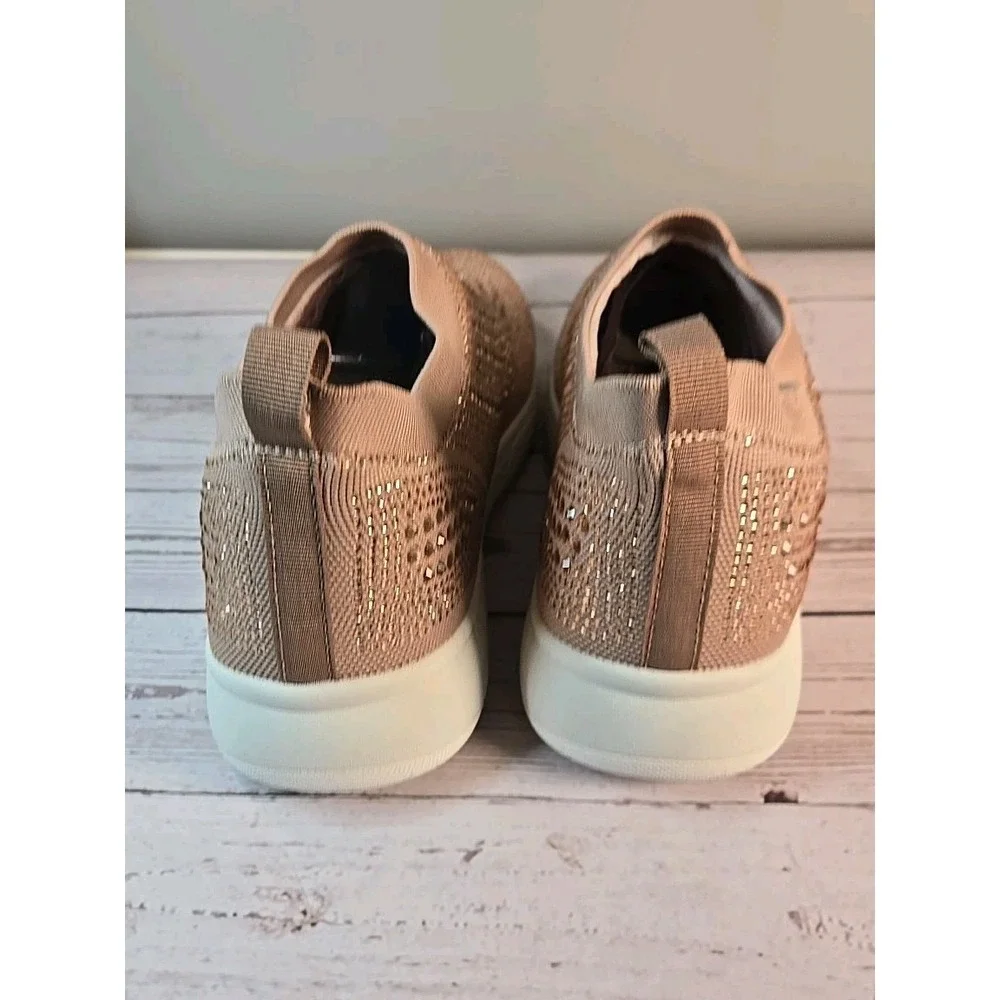 Lauren Lorraine Carin Women's Size 11‎ Rose Gold Slip-On Sneakers Shoes Bling